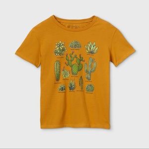 Fifth Sun Mustard Yellow Cactus Tee Shirt Size M